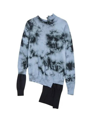 Yohji Yamamoto Y s unbalanced block wool knit blue - YOHJI YAMAMOTO - BALAAN 1