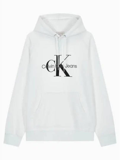 Monogram Logo Relaxed Fit Hoodie White - CALVIN KLEIN - BALAAN 2