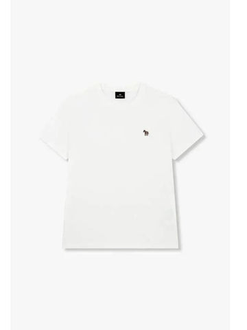 PS Slim Fit Zebra Patch T Shirt White - PAUL SMITH - BALAAN 1