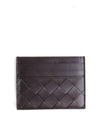 Intrecciato Leather Card Wallet Dark Brown - BOTTEGA VENETA - BALAAN 3