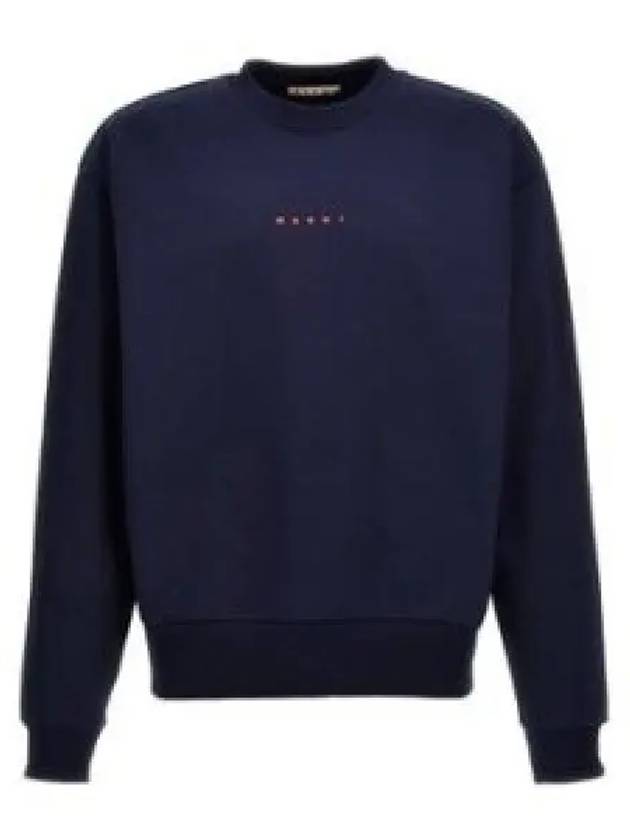 Mini Logo Organic Cotton Sweatshirt Navy - MARNI - BALAAN 2