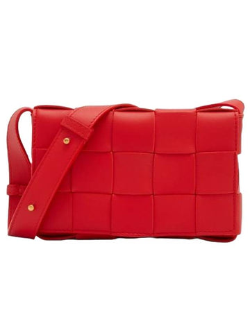 Intrecciato Cassette Cross Bag Red - BOTTEGA VENETA - BALAAN 1