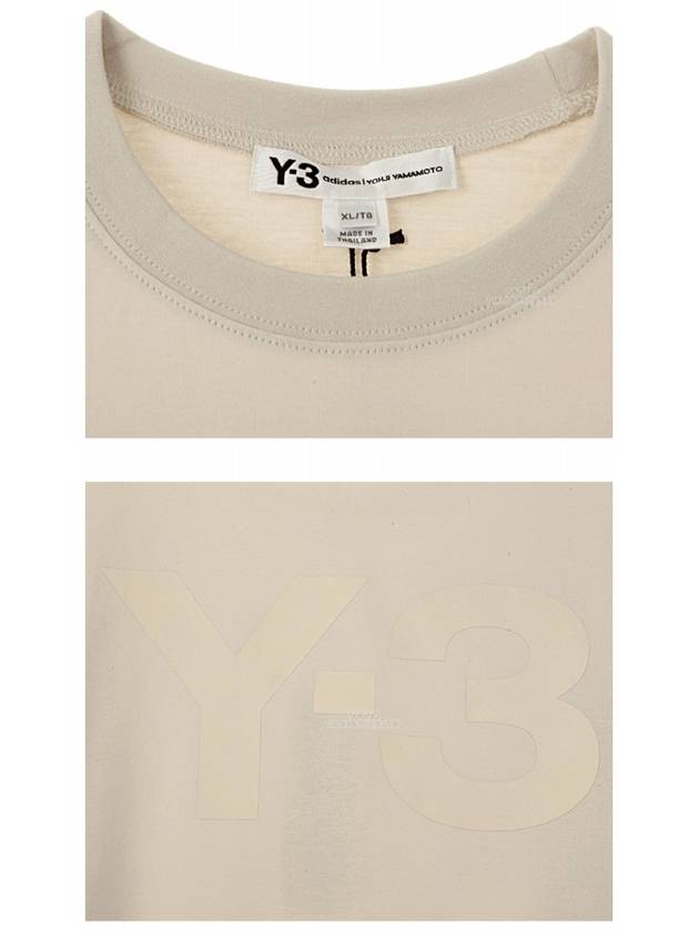 Classic Back Logo Cotton Short Sleeve T-Shirt Ecru - Y-3 - BALAAN 7