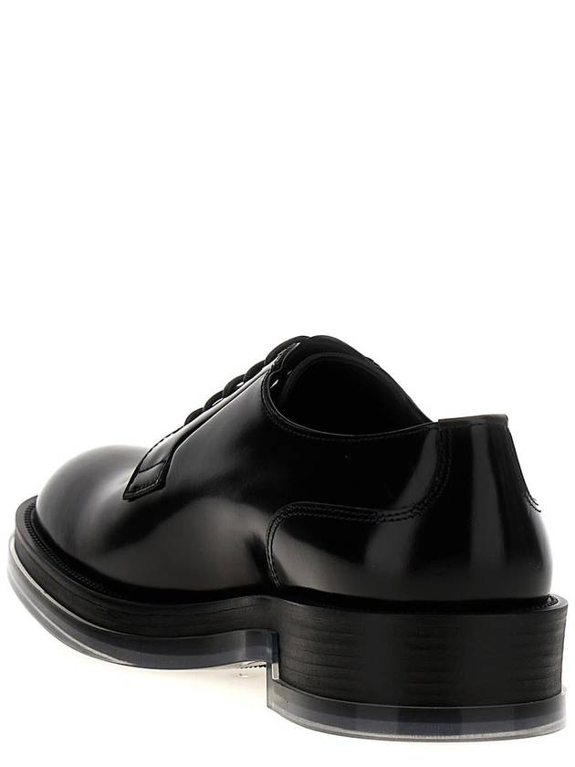 Lace-Up Transparent Sole Leather Oxford Black - ALEXANDER MCQUEEN - BALAAN 4