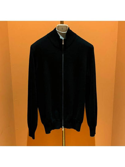 High Neck Cashmere Zip-Up Jacket Black - BRUNELLO CUCINELLI - BALAAN 2