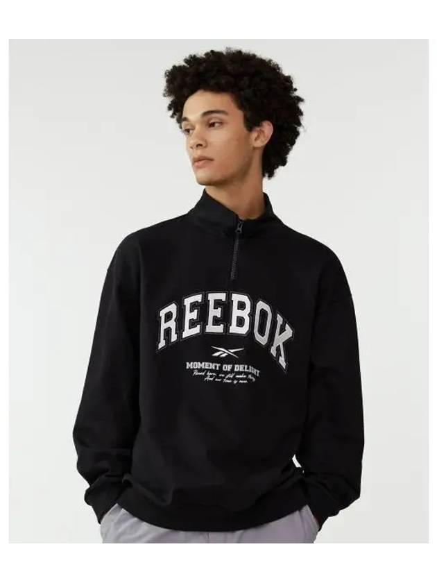 Archive Half Zip Up Sweatshirt Black - REEBOK - BALAAN 1