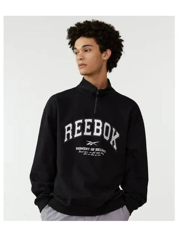 Archive Half Zip Up Sweatshirt Black - REEBOK - BALAAN 1