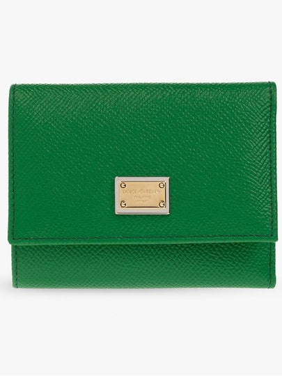 Dauphine Brand Tag Calfskin Halfwallet Green - DOLCE&GABBANA - BALAAN 2