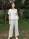 Fancy Tweed Melange Ivory Pants Fancy Tweed Melange IV PT - DAMAGE MNEMONIC - BALAAN 1