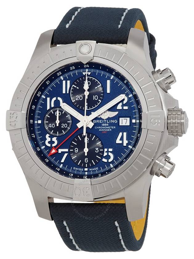 Avenger Chronograph GMT 45 Watch Navy - BREITLING - BALAAN 2