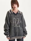 Distressed collar sweater gray - MSKN2ND - BALAAN 2