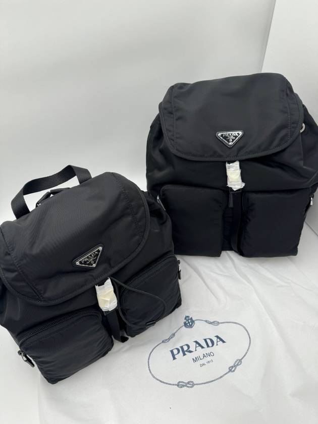 Nylon Triangle Logo Pocono Backpack Black - PRADA - BALAAN 3