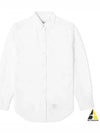 Women's Hidden Three Stripes Oxford Classic Shirt White - THOM BROWNE - BALAAN 2