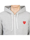 Heart Wappen Zip Up Hoodie P1 T250 1 Grey - COMME DES GARCONS - BALAAN 8