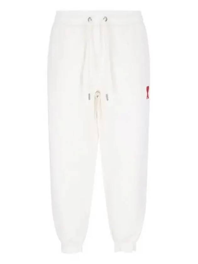 Heart Logo Jogger Pants White - AMI - BALAAN 2