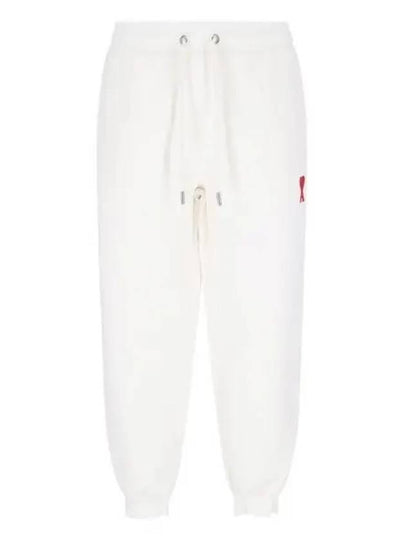 Heart Logo Jogger Pants White - AMI - BALAAN 2