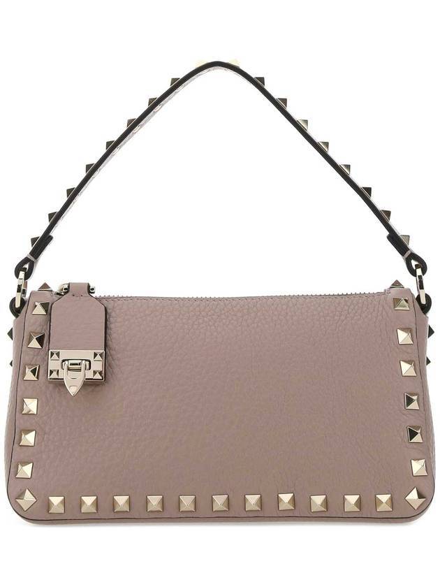 Rockstud Leather Shoulder Bag Pink - VALENTINO - BALAAN 1