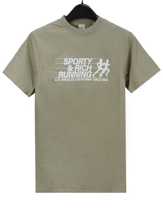 Running Short Sleeve T-Shirt Grey - SPORTY & RICH - BALAAN 2