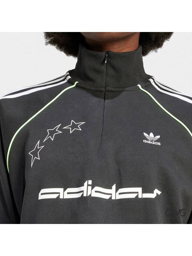 Jersey Track Top Sweatshirt Black Half Zip Up Women - ADIDAS - BALAAN 4