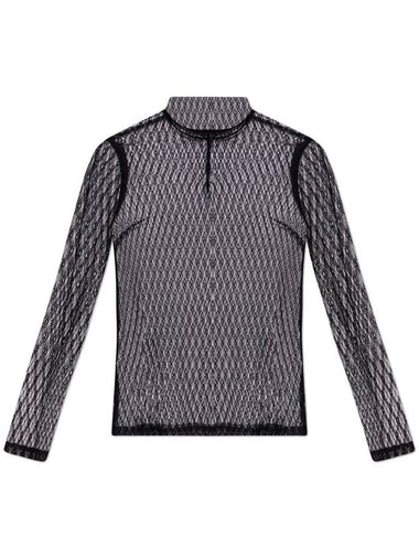 Dolce & Gabbana Lace Top With Stand-up Collar, Women's, Black - DOLCE&GABBANA - BALAAN 1