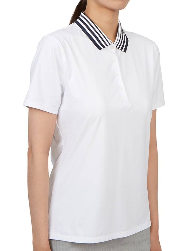 Women's Pleated Collar Silky Tech Nylon White - G/FORE - BALAAN 4