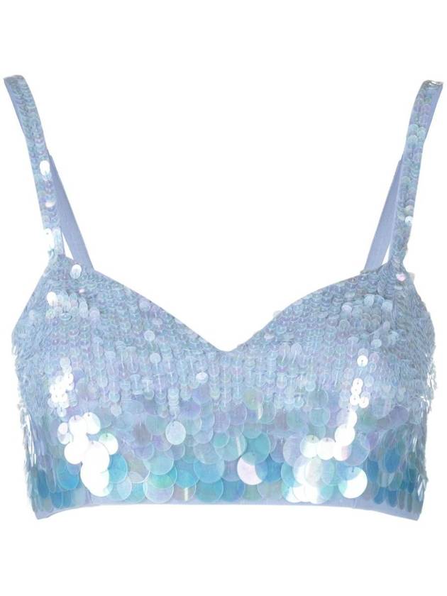 P.A.R.O.S.H. Iridescent Sequin Cropped Top - P.A.R.O.S.H. - BALAAN 1