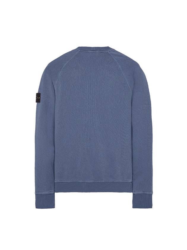 Logo Patch Crew Neck Sweatshirt Navy - STONE ISLAND - BALAAN 3