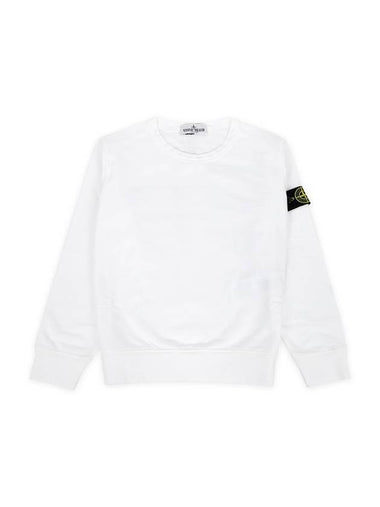 Kids Wappen Patch Basic Sweatshirt White - STONE ISLAND - BALAAN 1