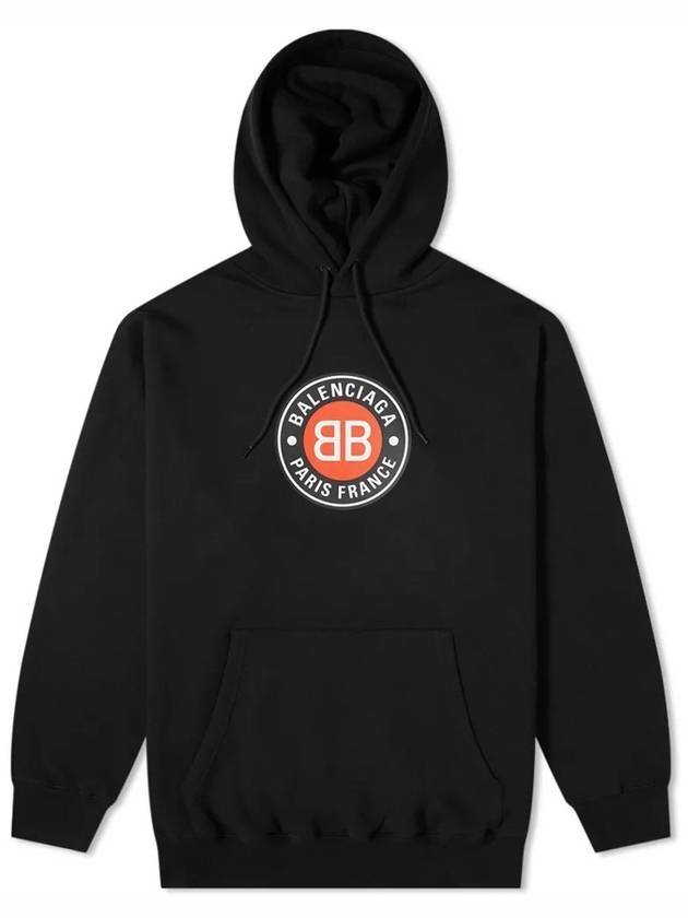 Paris Circle Logo Hoodie Black - BALENCIAGA - BALAAN 1