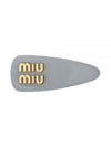 Logo Patent Leather Hair Clip Blue - MIU MIU - BALAAN 2