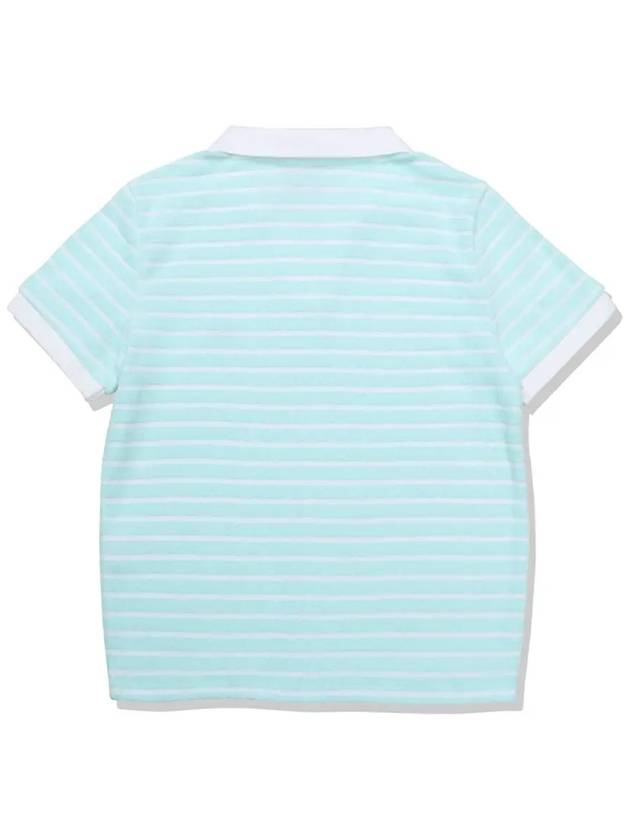 Striped Terry Collar T-Shirt Women MINT - 20THHOLE - BALAAN 6