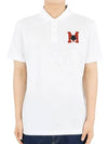 Men's M Logo Patch PK Short Sleeve White 8A00008 89A16 002 - MONCLER - BALAAN 2