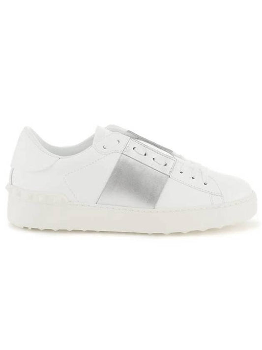 Women's Hidden Open Band Sneakers Silver - VALENTINO - BALAAN.