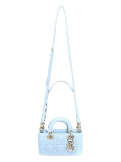 Lady D Joy Cannage Lambskin Micro Tote Bag Blue - DIOR - BALAAN 2