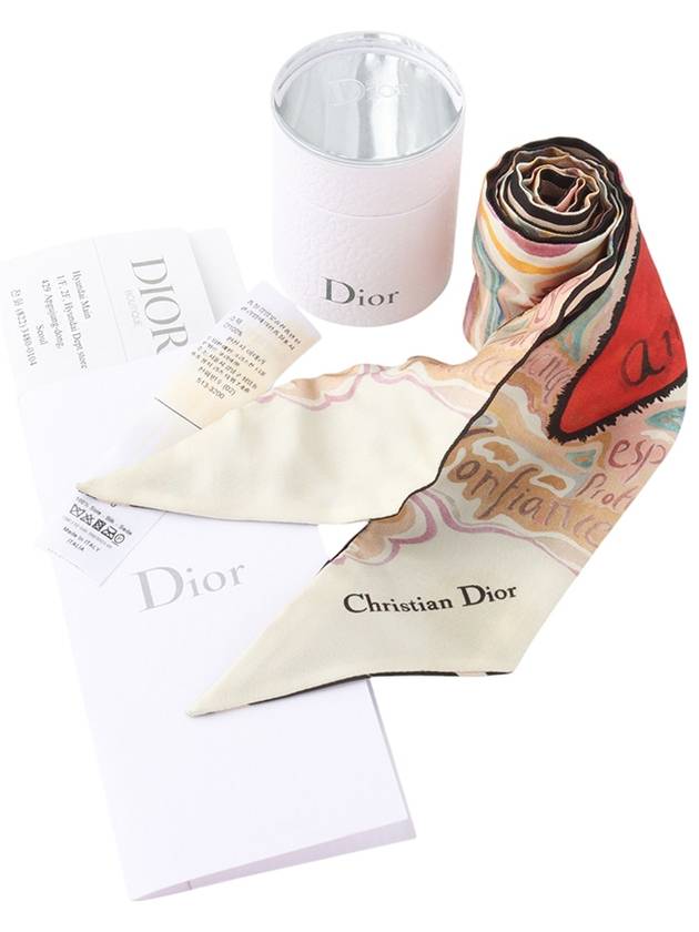 11ABC106F600 Silk Twill Micha Scarf Department Store Invoice 34258 7 - DIOR - BALAAN 6