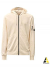 Sweatshirt Light Fleece Zipped Hoodie 16CMSS034A 002246G 402 Light Fleece Hooded Zip-up - CP COMPANY - BALAAN 2