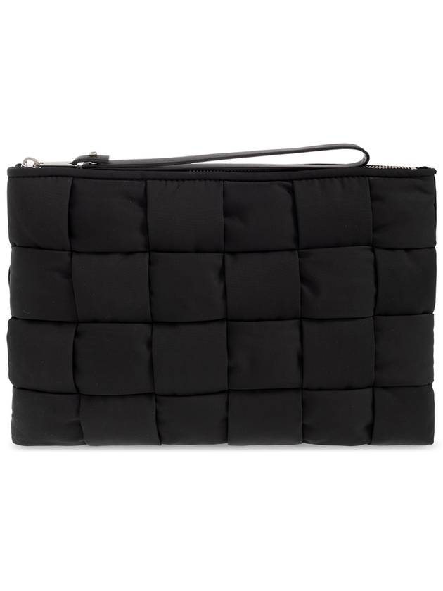 Cassette Small Flat Clutch Bag Black - BOTTEGA VENETA - BALAAN 2