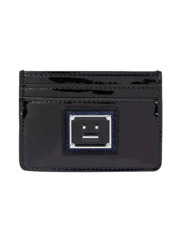 Face Logo Card Wallet Black - ACNE STUDIOS - BALAAN 1