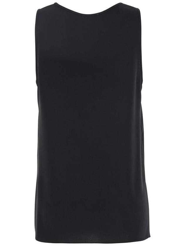 Black Sleeveless Top With Round Neck In Tech Fabric Woman - P.A.R.O.S.H. - BALAAN 2