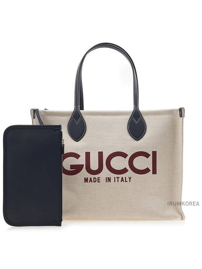 Print Medium Canvas Tote Bag Beige Black - GUCCI - BALAAN 2