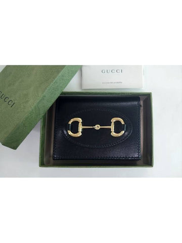 Horsebit Black 1955 Card Wallet 621887 - GUCCI - BALAAN 1