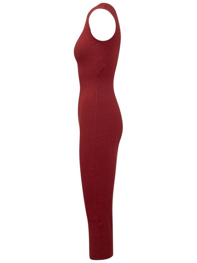 Courrèges Asymmetrical Ribbed Maxi Dress - COURREGES - BALAAN 3