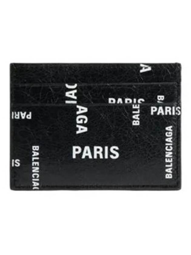 Bal Paris Allover Cash Card Holder Black - BALENCIAGA - BALAAN 3