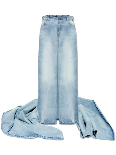 VETEMENTS Jeans With Train, Women's, Light Blue - VETEMENTS - BALAAN 1