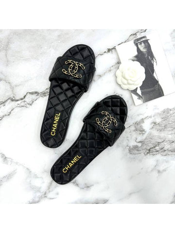 Chain CC Logo Quilted Slipper Mule G39954 - CHANEL - BALAAN 1