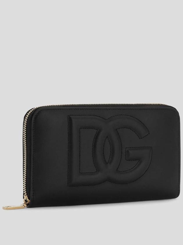 DG logo zipper calfskin long wallet black - DOLCE&GABBANA - BALAAN 3