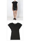 Embroidered Short Sleeve T-Shirt Black - Nº 21 - BALAAN 4