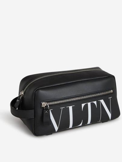 Logo Leather Toiletry Bag - VALENTINO - BALAAN 2