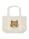 Fox Head Print Tote Bag Ecru - MAISON KITSUNE - BALAAN 2