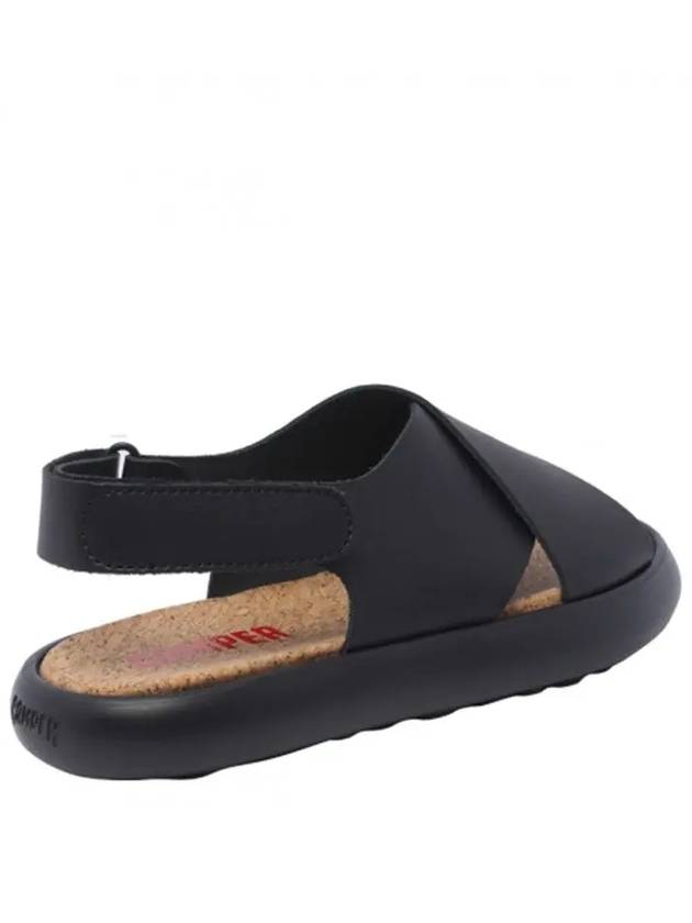 Pelotas Cross Strap Leather Sandals Black - CAMPER - BALAAN 4